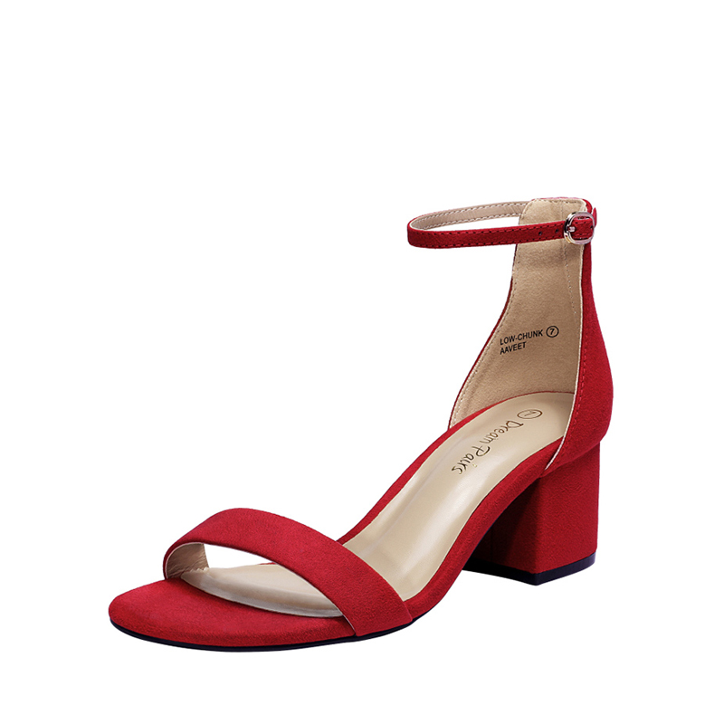 Dream pairs women's chunk low heel pump sandals store